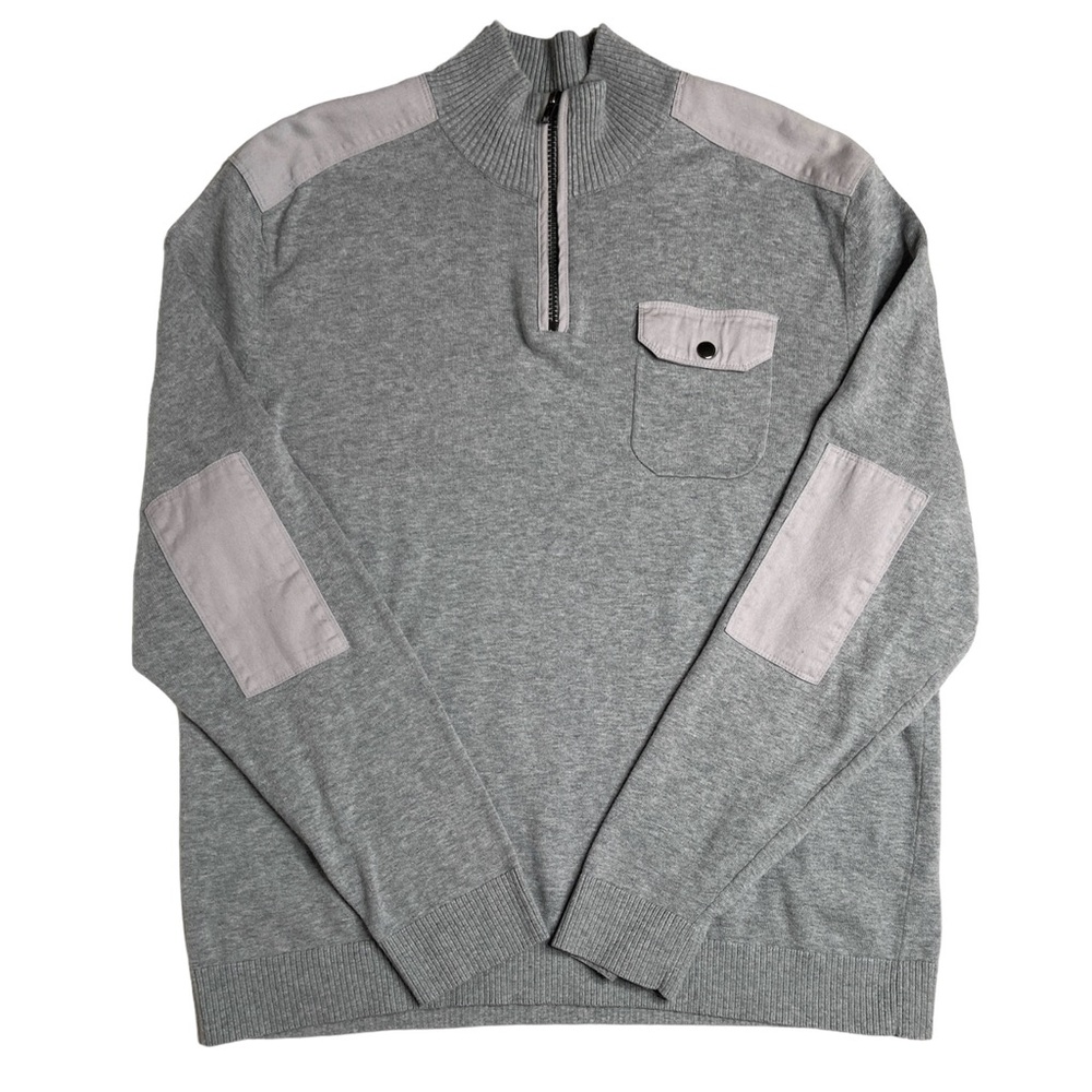 Alfani Quarter Zip Cotton Sweater Size XL